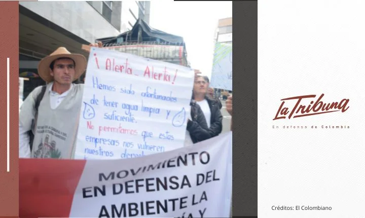 Protesta en el norte de Caldas por concesión de aguas otorgada a una multinacional