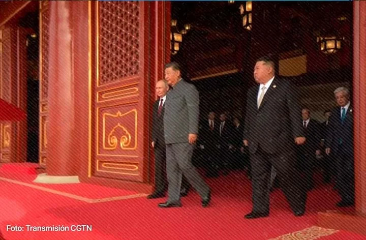 Xi Jinping, Putin y Kim Jong Un con delegaciones en Pekín