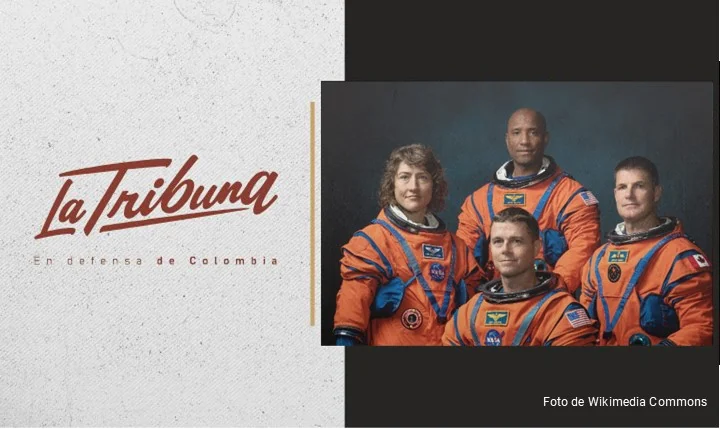 Tripulación oficial de Artemis II posa en retrato de la NASA