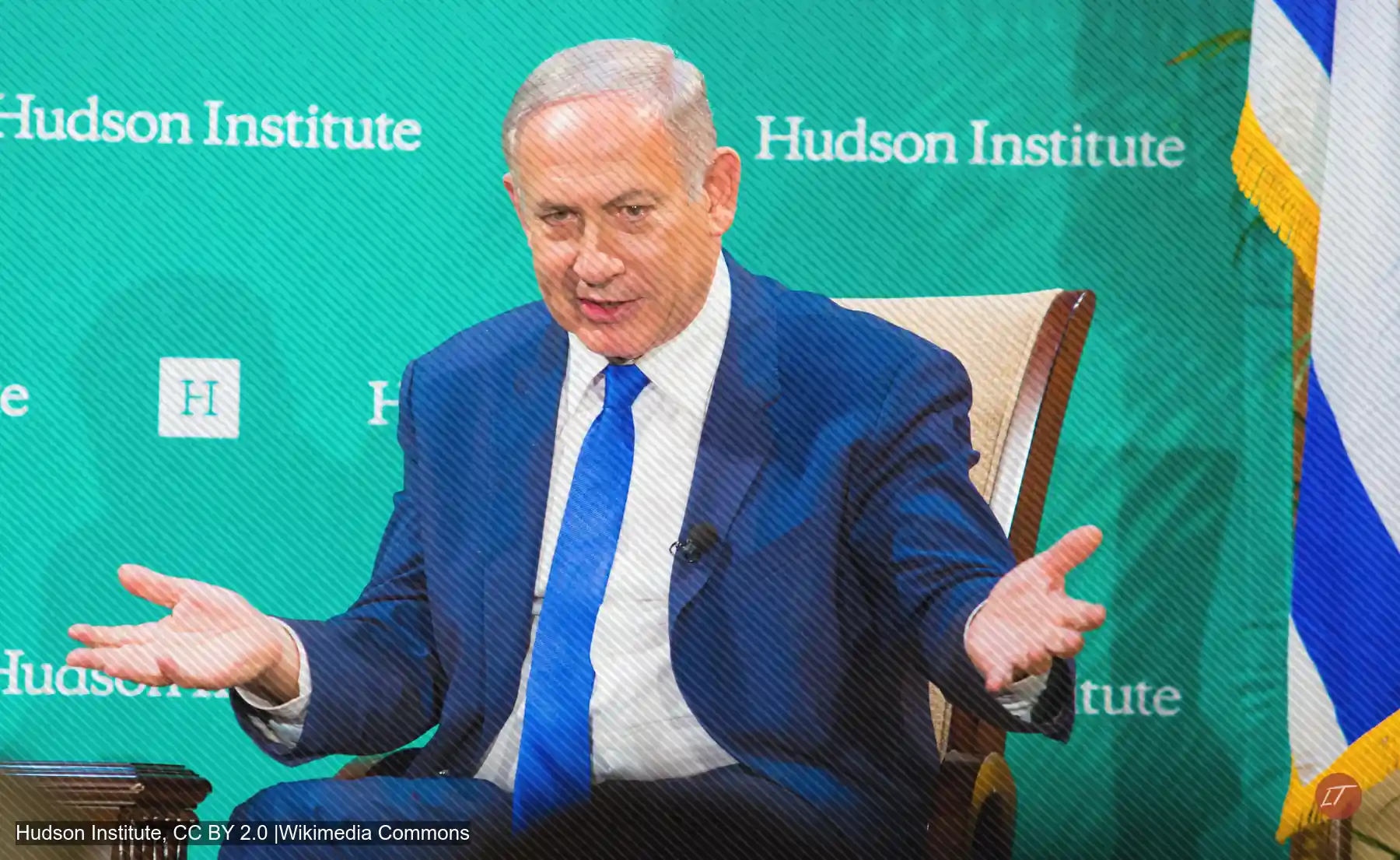 Benjamín Netanyahu durante una intervención pública en el Hudson Institute
